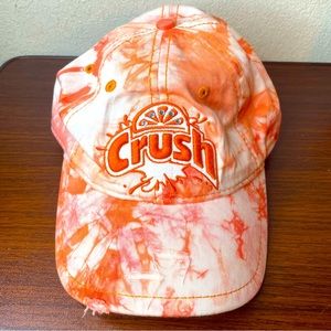 Orange Crush Cap Distressed‎ Jeweled Tiedye Soda Drink Beach Ocean Hat Women’s